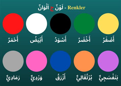 Arapça renkler şarkısı elvan